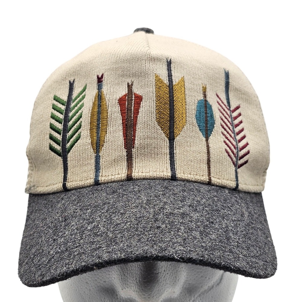 Pistil Womens Quiver Trucker Hat Embroidered Arrows Mesh Back Snapback Cap Cream